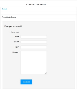 formulaire de contact